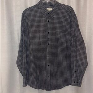 Croft & Barrow Men's Dark Gray Checkered Shirt